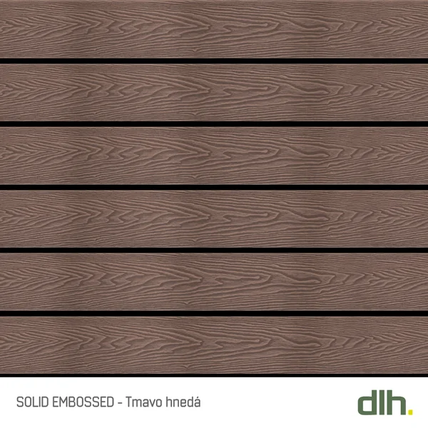 WPC Solid Embossed Dark Brown